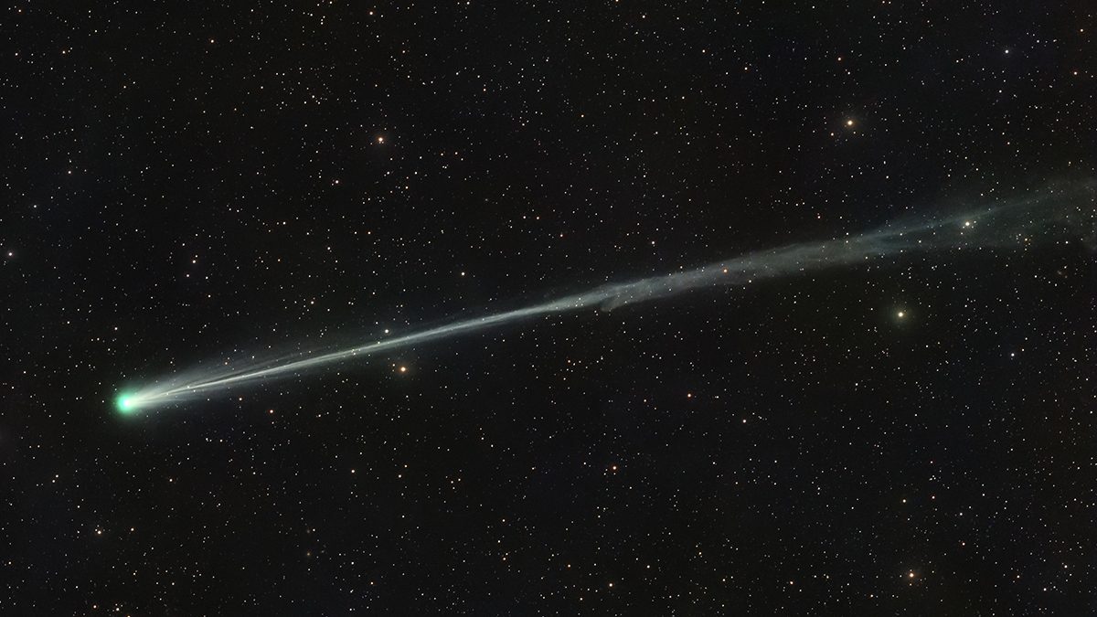 This is the comet everyone wants to see at the moment. One photographer captured it shedding its tail
