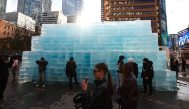 Did Drake’s Iceman sculpture break through the noise before it melted?