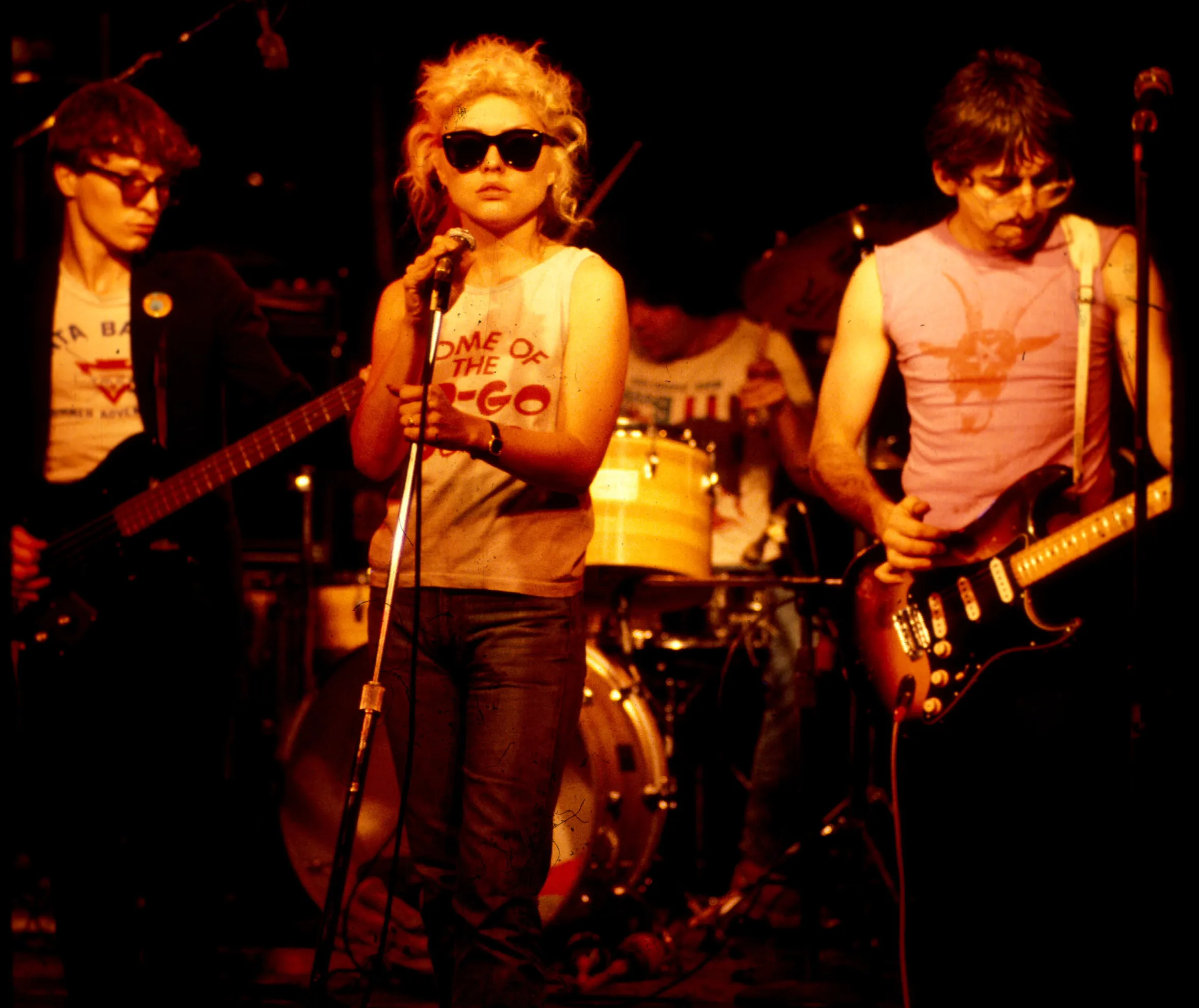 Photo of Blondie performing at CBGB's.