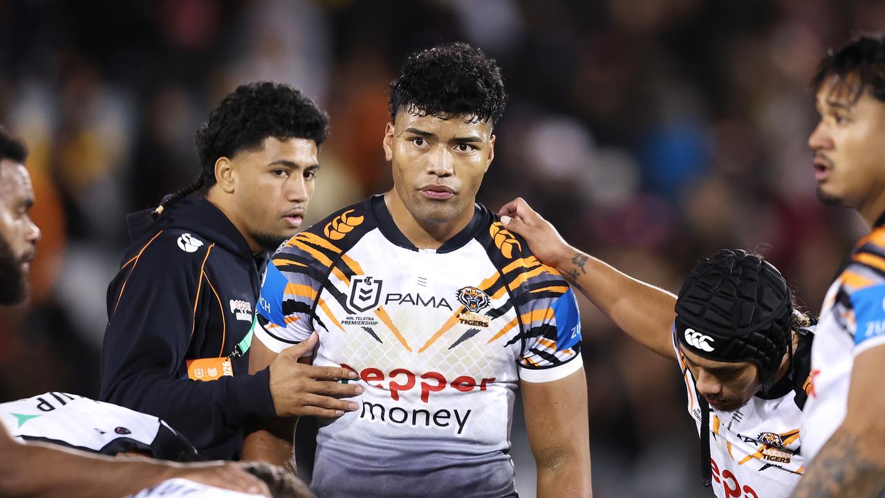 Taylan May defends teammate Heamasi Makasini from critics, Brisbane Broncos performance, Canberra Raiders match, Wests Tigers, Benji Marshall