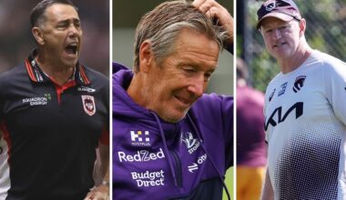 Coaching Pressure Gauge, 1-17, ranking coaches under pressure, Round 7, Shane Flanagan, Dragons, Jason Ryles, Eels, Craig Bellamy, Storm, Ricky Stuart, Raiders