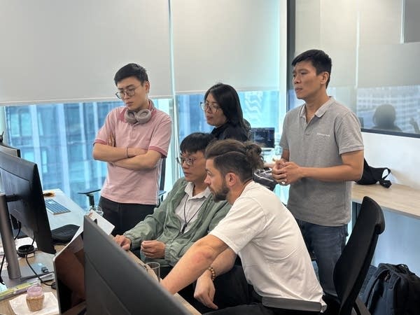 Employees of TinyFish AI at the Silicon Valley startup’s Ho Chi Minh City office.