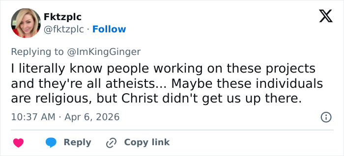 Man Claims Space Travel Is “Distinctly Christian” After Artemis II Broadcast—The Comments Did Not Disappoint