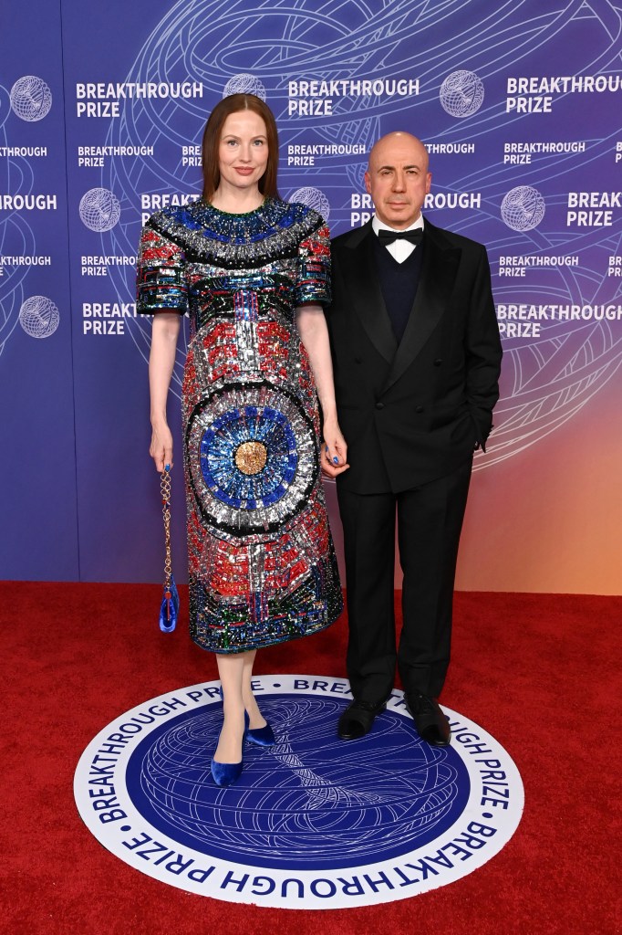 Julia Milner and Yuri Milner attend the 12th Breakthrough Prize Ceremony at Barker Hangar on April 18, 2026 in Santa Monica, California. 