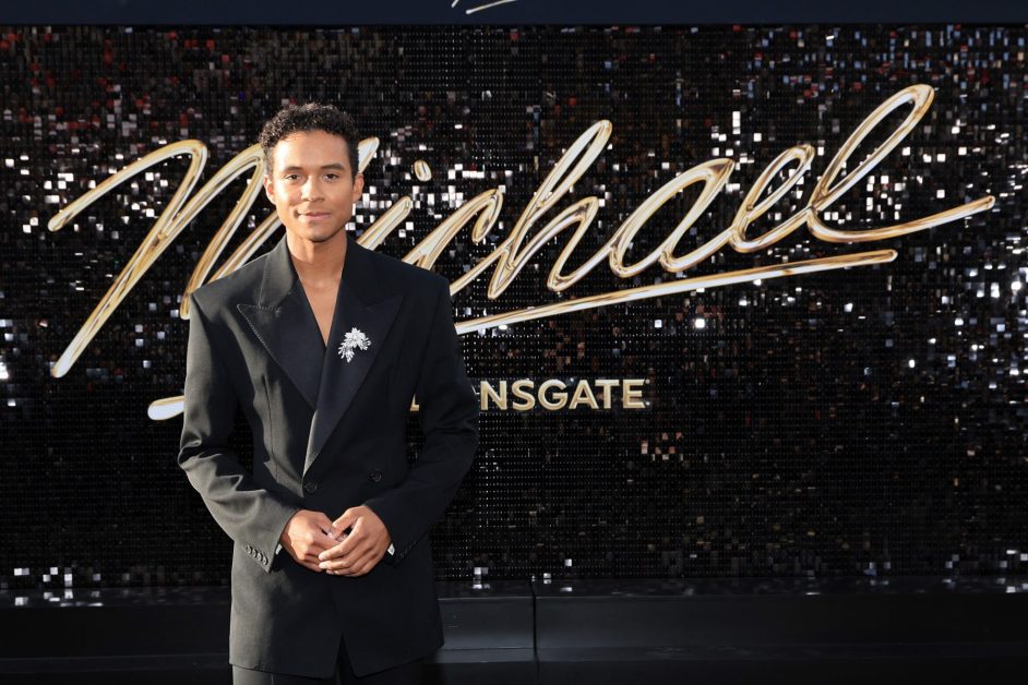 Jaafar Jackson attends Lionsgate's "Michael" Los Angeles premiere at Dolby Theatre on April 20, 2026 in Los Angeles, California. (Photo by Savion Washington/Getty Images for Lionsgate)