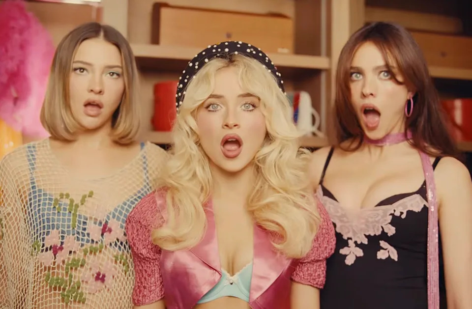 Sabrina Carpenter, Margaret Qualley, and Madelyn Cline in the