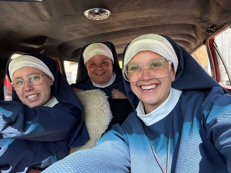 UK star Miriam Margolyes needed a body double while filming in New Zealand. Enka Burroughs answered the call. Photo / Supplied