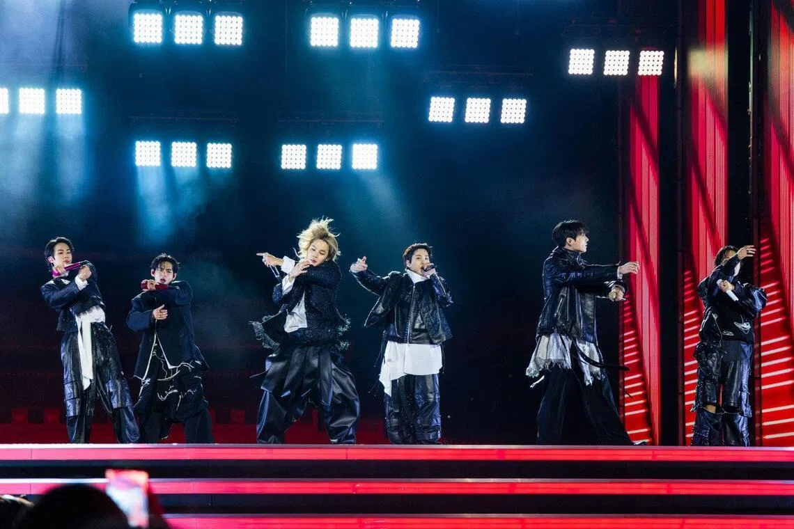 BTS performed their first show in nearly four years on March 21, in front of enormous crowds in Seoul for a K-pop extravaganza livestreamed to millions more worldwide.