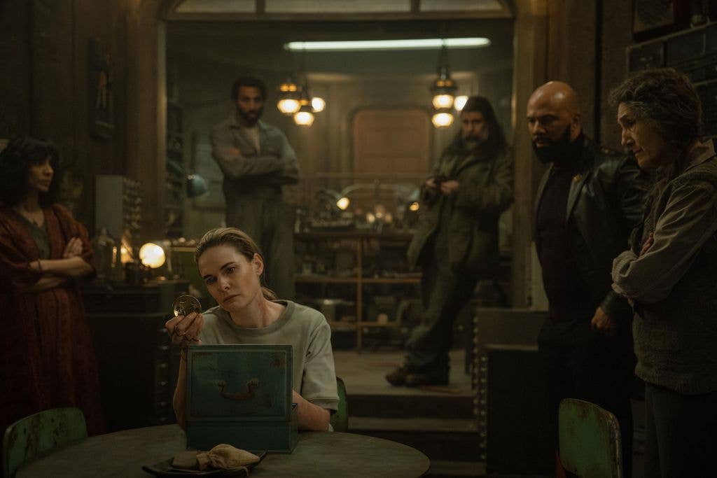 Rebecca Ferguson, Avi Nash, Rick Gomez, Common and Harriet Walter in "Silo," premiering July 3, 2026 on Apple TV