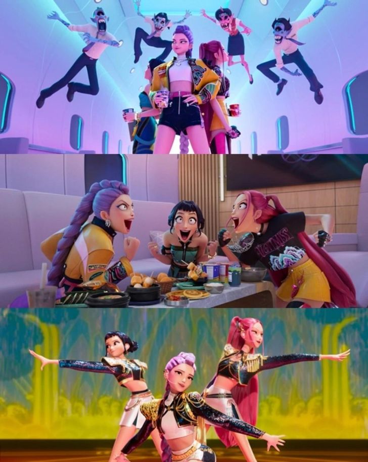 Scenes from 'KPop Demon Hunters' / Courtesy of Netflix