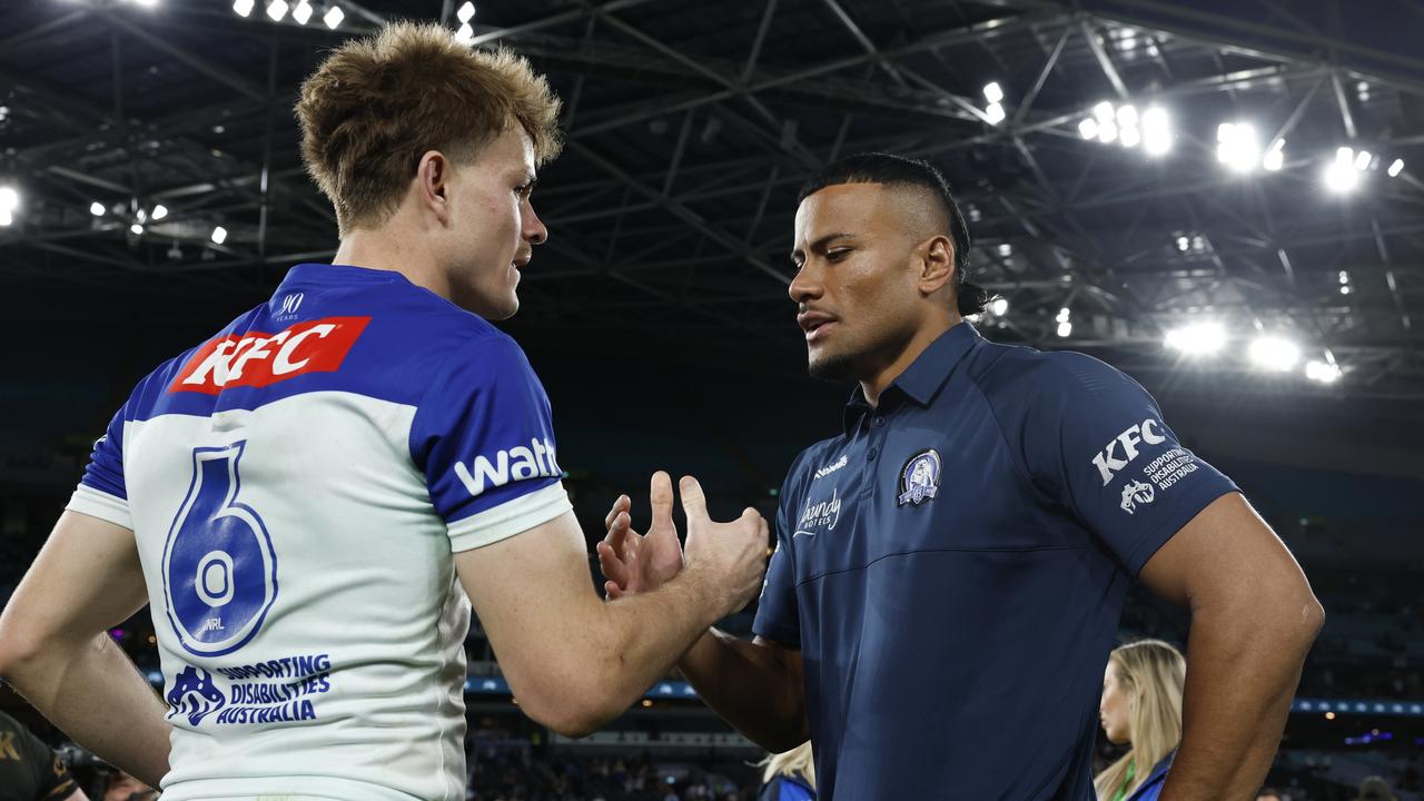 Stephen Crichton defends Lachlan Galvin, Bulldogs, concerns around club, Andrew Johns says Galvin should move to five eighth, news