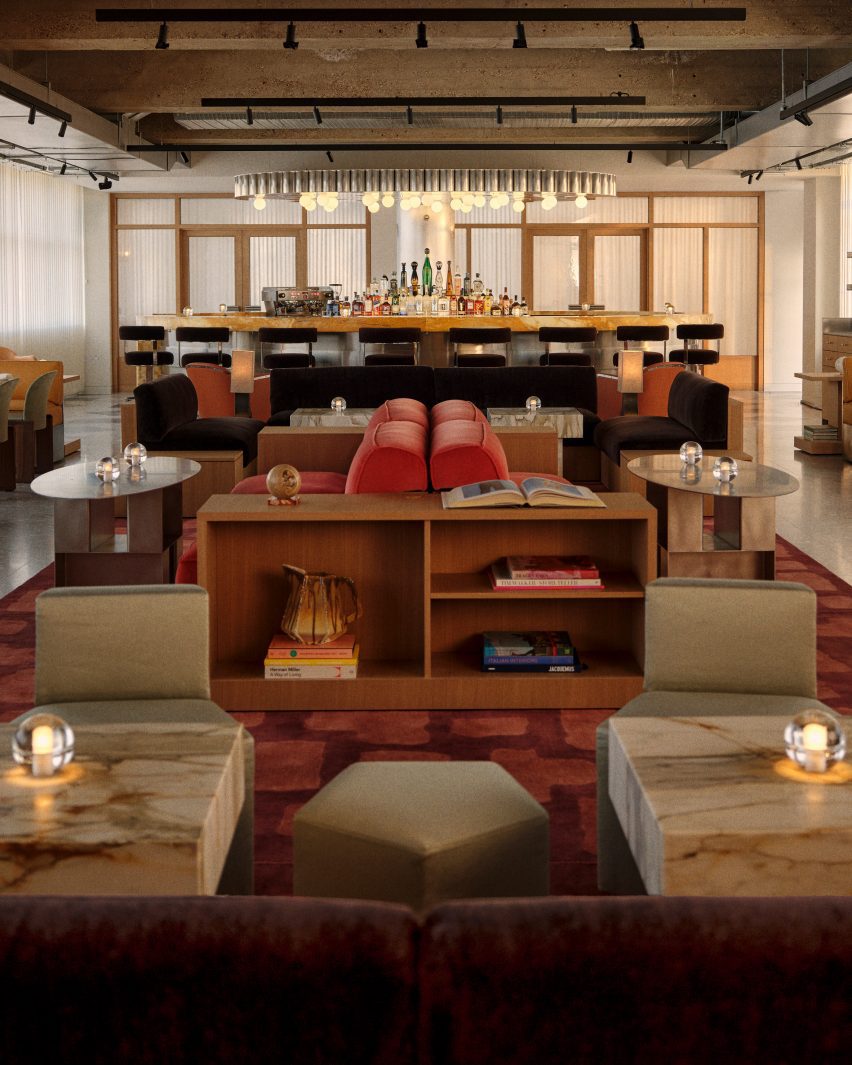 Dining space at members' club