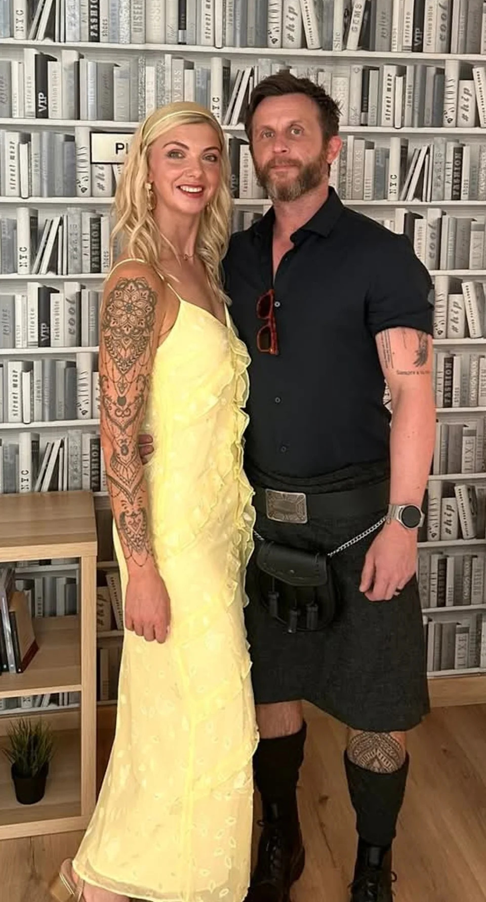 Sarah and Gordy smiling together