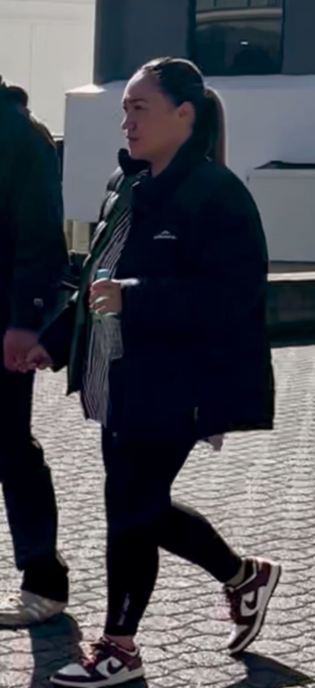 Mother-of-five Pamela Cossill outside the Hamilton District Court today.