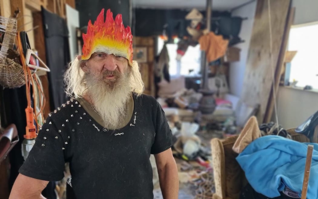 Tongaporutu Rd resident 'Rambo' reckoned he'd eventually be able to move back into his flood damaged home.