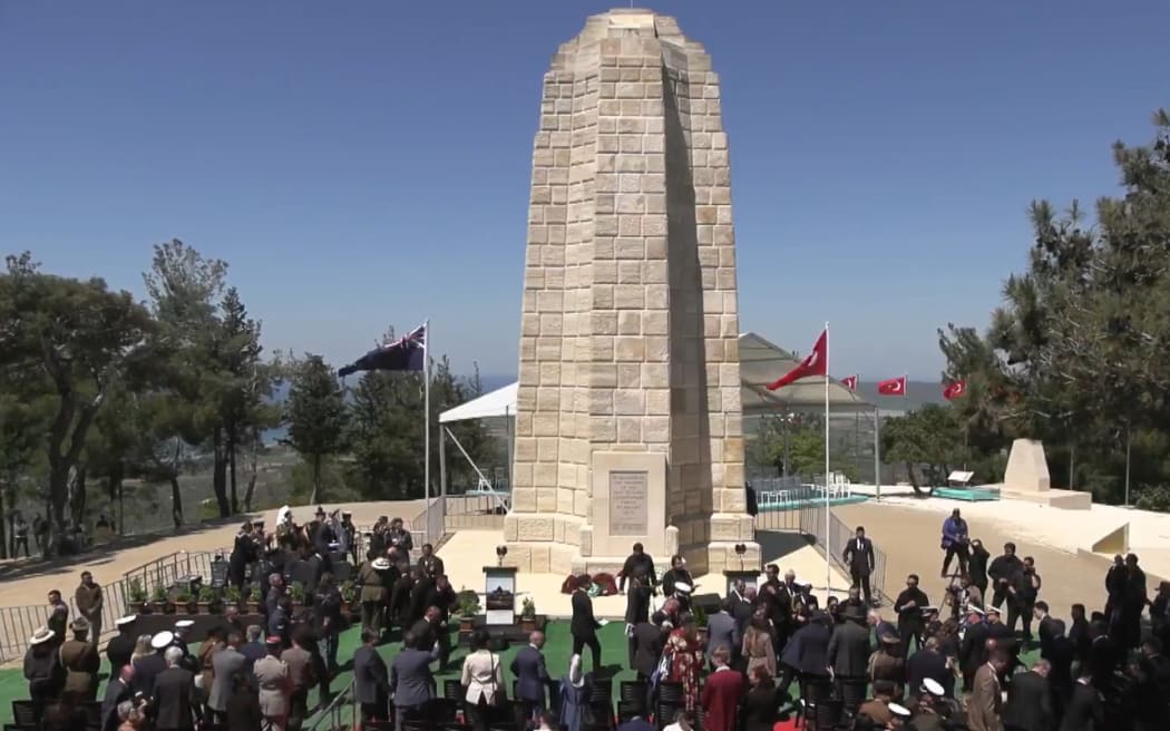 A service in commemoration of the battle of Chunuk Bair, in Turkey, on Anzac Day, 2026.