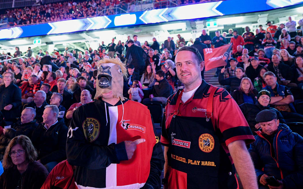 Fans during the Super Rugby Pacific Super Round match - Crusaders vs Waratahs at Te Kaha Stadium, Christchurch, 2026.