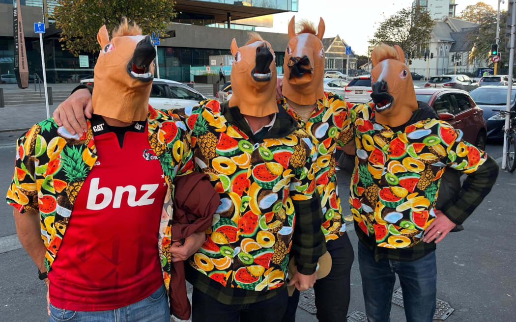 The Crusaders' horses may have been axed from the new stadium but fans made sure they were not forgotten.