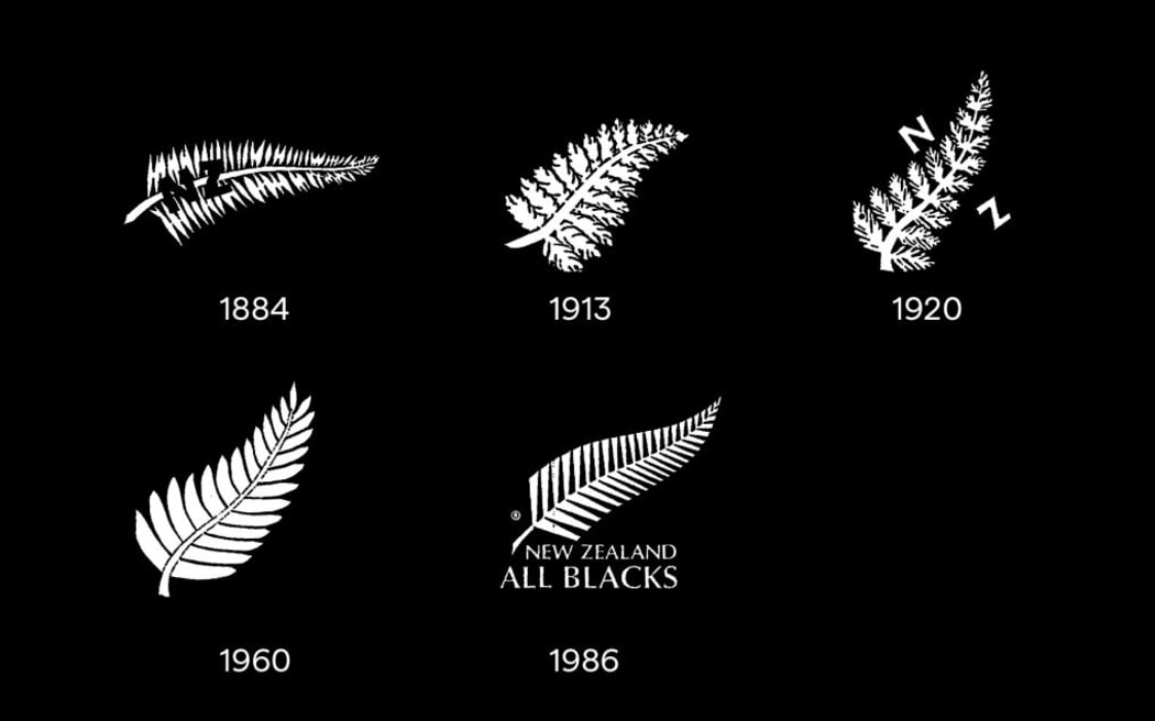 The history of the All Blacks logo. Dave Clark's 1986 design, the first officially commissioned by New Zealand Rugby, is still in use today.