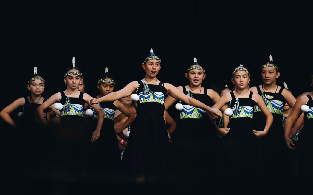 Whitney Street School's Manu Korihi perform at Kia Hūkere te Hoe. Supplied Te Tauihu o te Waka a Maui Māori Cultural Council
