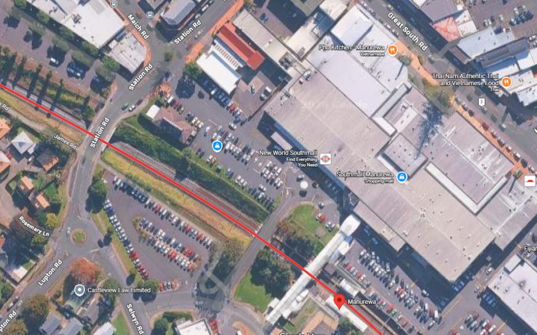 Map of the streets around Station Road, Manurewa.