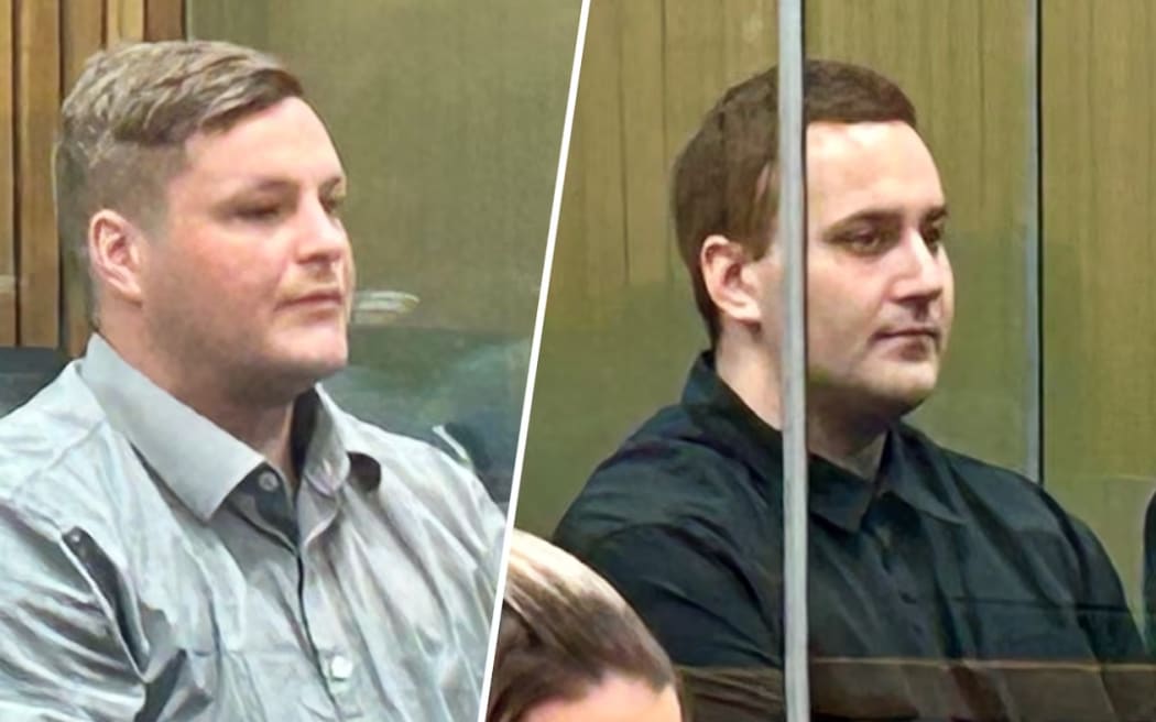 Stefan Hannon-McGinn (left) and Ethan Howe are currently on trial in the High Court at New Plymouth.