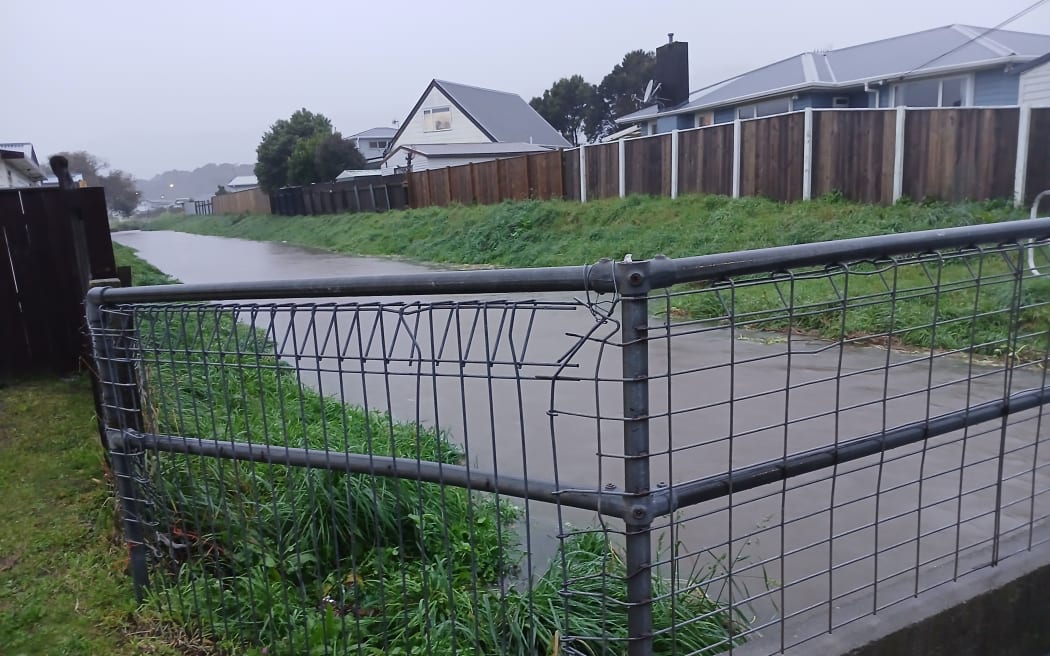 Flooding near Black Creek in Konini Street, Wainuiomata.