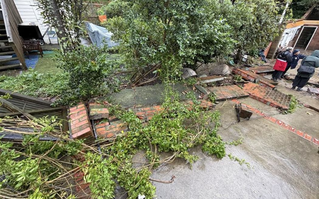 Flooding at the McLauchlan property on Balfour Street, 20 April 2026