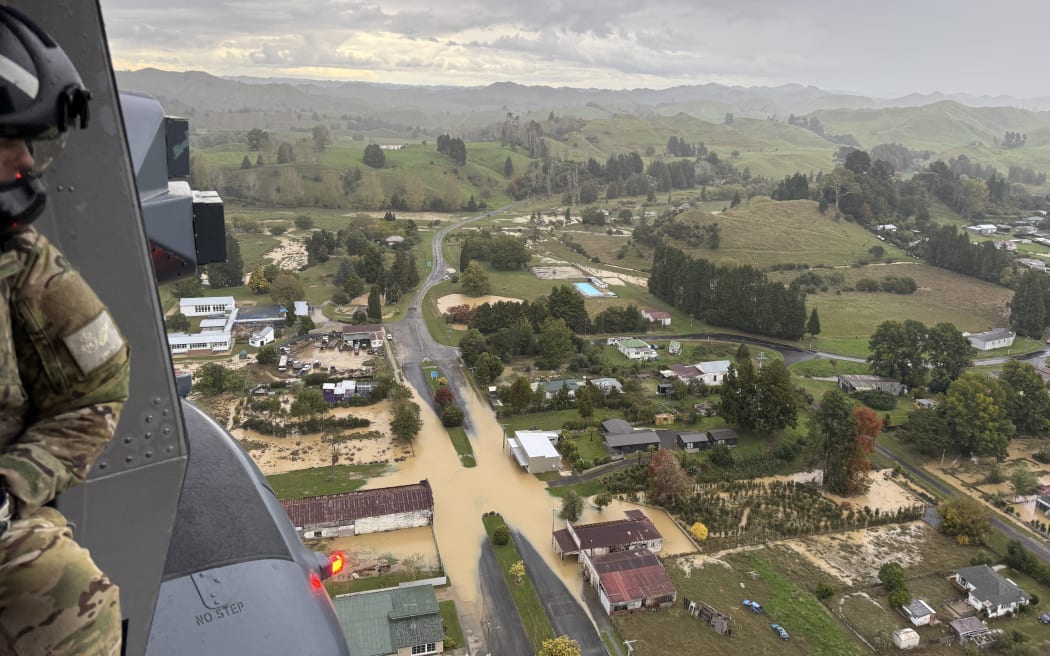 Aerial views flyover Ohura area 19 April 26.