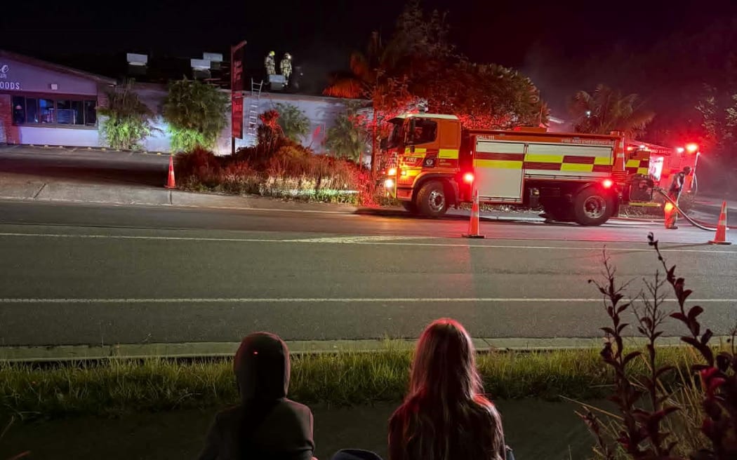 Kerikeri Road was closed for about an hour while firefighters doused the flames.