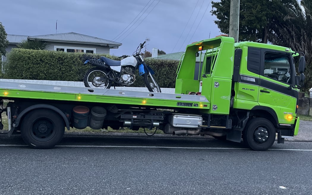 Police seized a man's dirtbike and arrested him for dangerous driving.