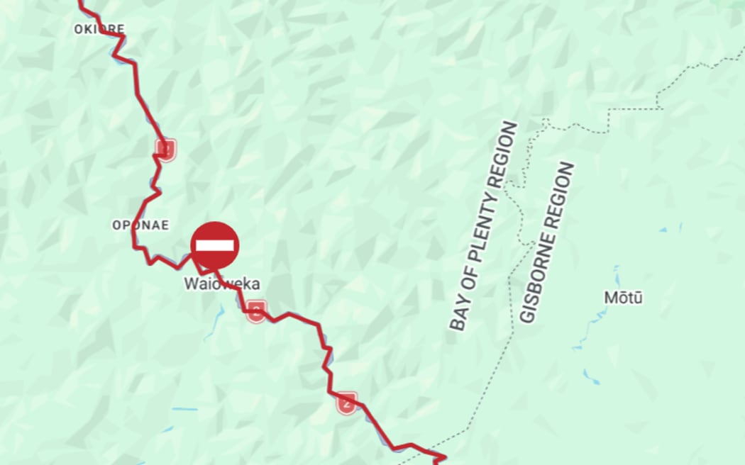 Forecasted rain and an unstable slip has closed State highway 2 through Waioweka Gorge.