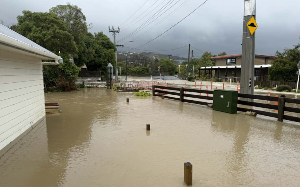 Andrew Frazer's house at Pāuatahanui, north of Porirua, flooded during storms on Saturday 18 April, 2026.
