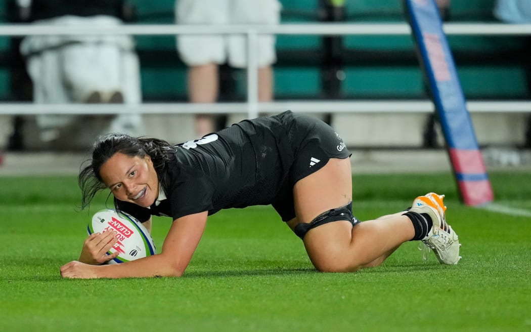 Kaipo Olsen-Baker of New Zealand scores a try, Canada v New Zealand Black Ferns, World Rugby Pacific Four Series women’s rugby union match at CPKC Stadium, Kansas City, USA on Friday 17 April 2026.
Photo: Jay Biggerstaff / Photosport