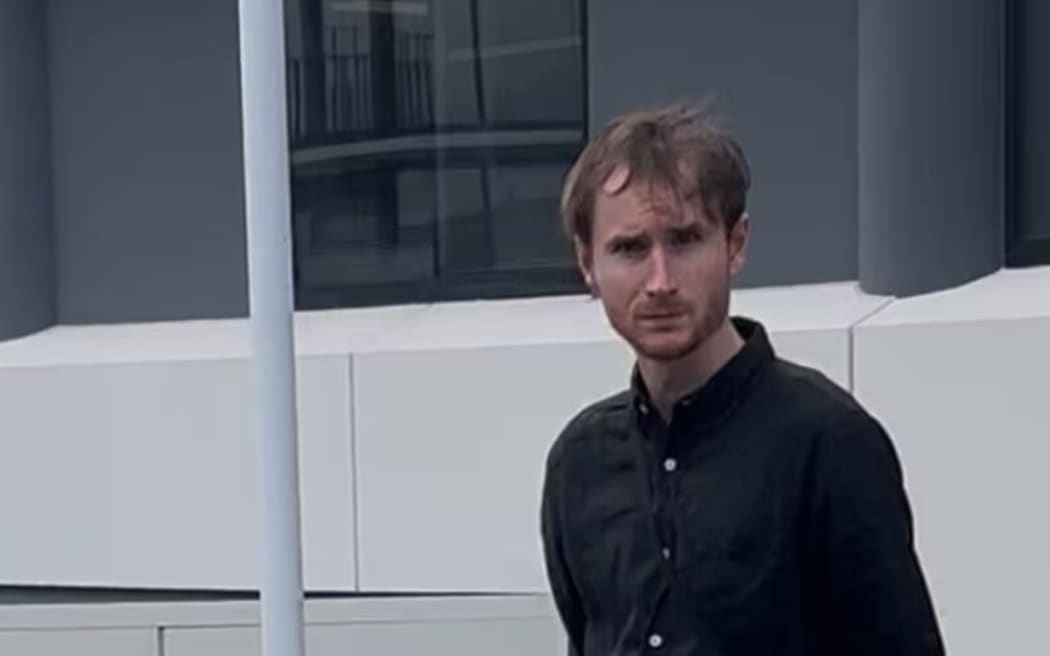 Karl Sean Barnett pictured leaving the Hamilton District Court. He has been found guilty of dangerous driving causing death and injury.