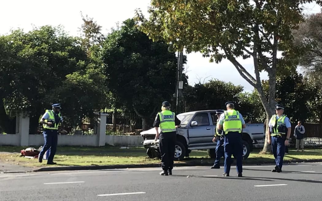 The April 26, 2021, crash occurred at the intersection of Poaka Ave and Whatawhata Rd in Hamilton.