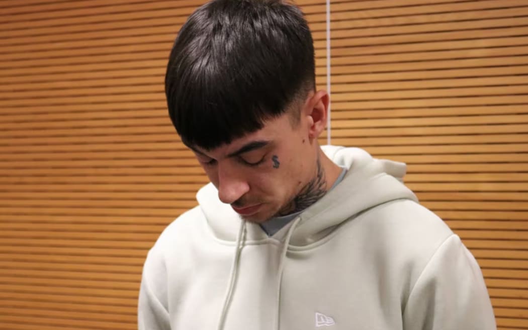 Anthony Archbold hung his head in apparent shame as he was sentenced in the Nelson District Court after assaulting a man in a Nelson cemetery in January 2025.