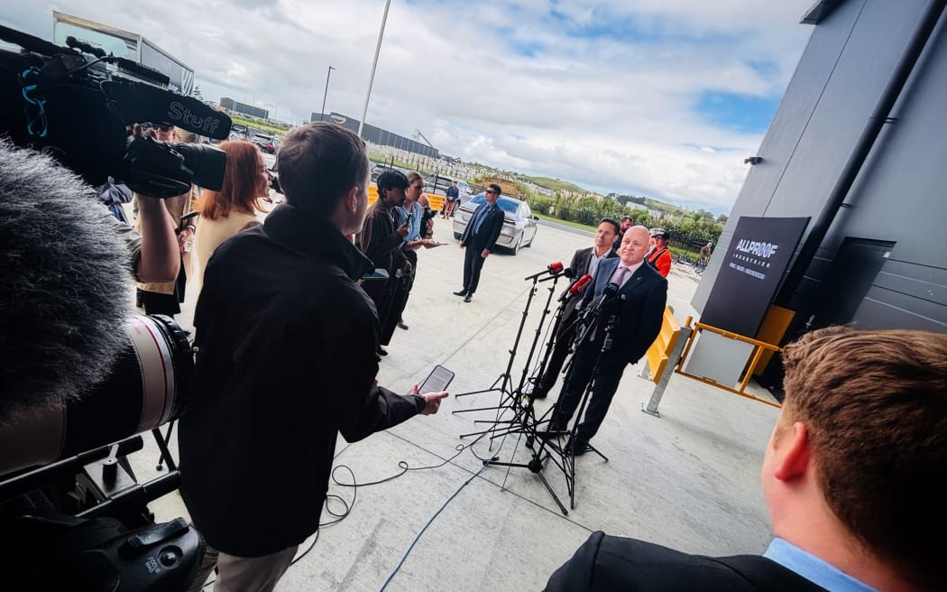 Prime Minister Christopher Luxon faces questions amid leadership speculation.