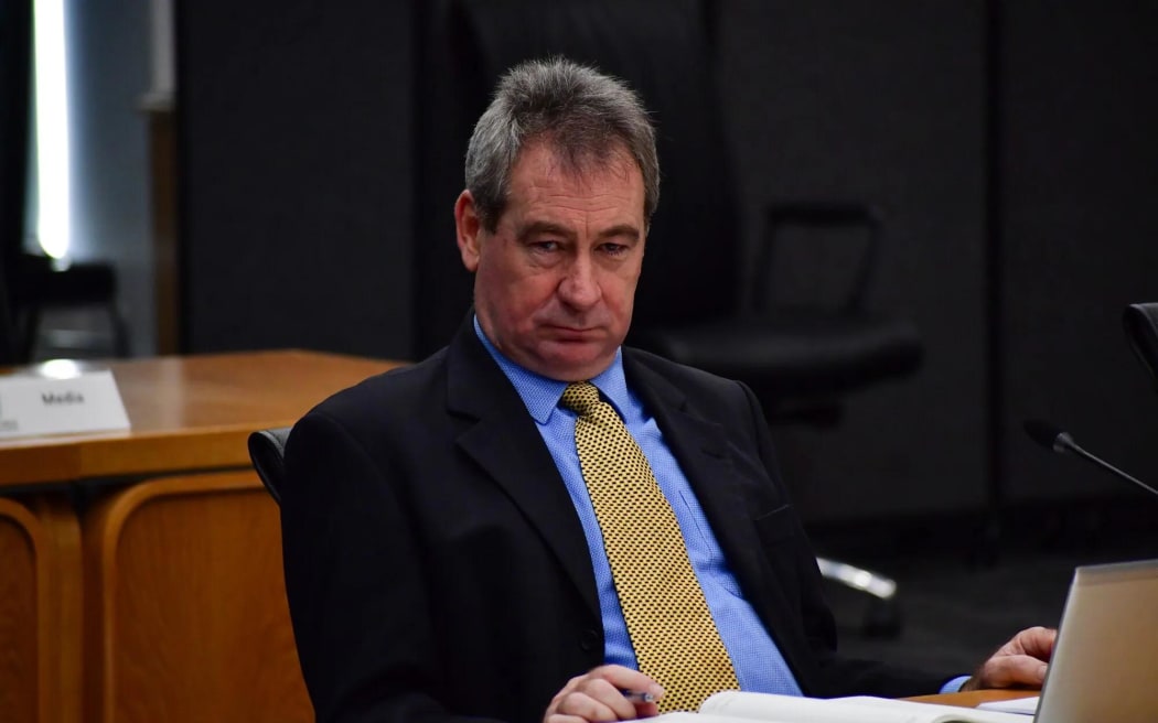 Rotorua Lakes Councillor Robert Lee at a June 2025 meeting.