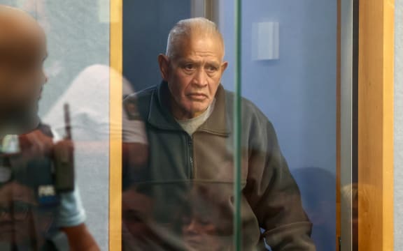 Malcolm Rewa enters court to be sentencing at the High Court at Auckland