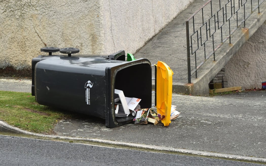 ODT. Caption: A three-strikes system means people who repeatedly fail inspections risk having their recycling bin suspended. (File photo).
