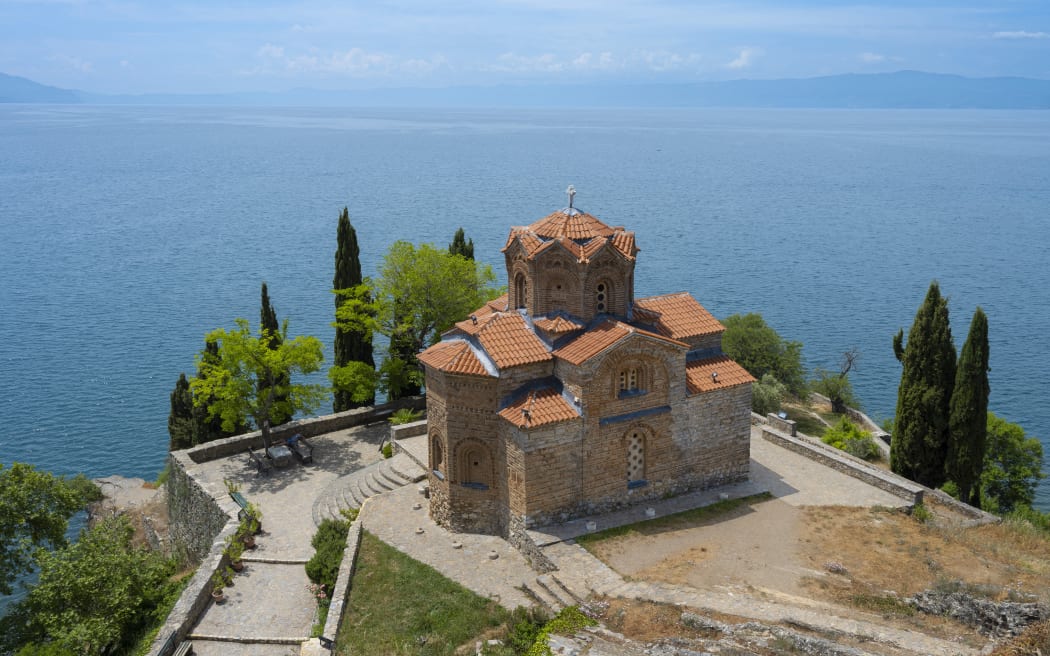 Church of St John at Kaneo, a Macedonian orthodox church built 13th century.