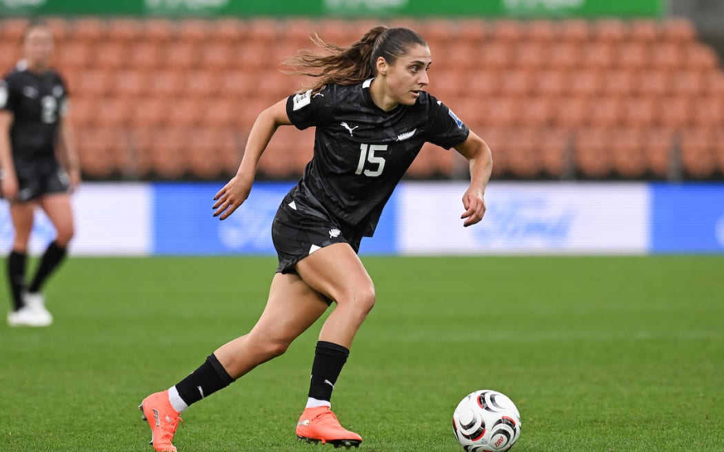 Deven Jackson of New Zealand, New Zealand Football Ferns v Fiji, round 3 of the FWWC27 OFC Qualifiers at FMG Stadium, Hamilton, New Zealand on Saturday 11 April 2026.
© Photo: Andrew Cornaga / Photosport