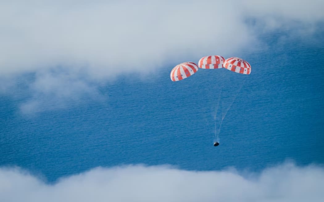Orion will be slowed down from more than 40,000km/h to about 30km/h thanks to a series of 11 parachutes deployed at just the right time.