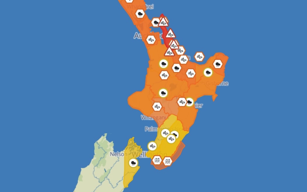 MetService has put the entire North Island under warnings and watches for parts of the weekend.