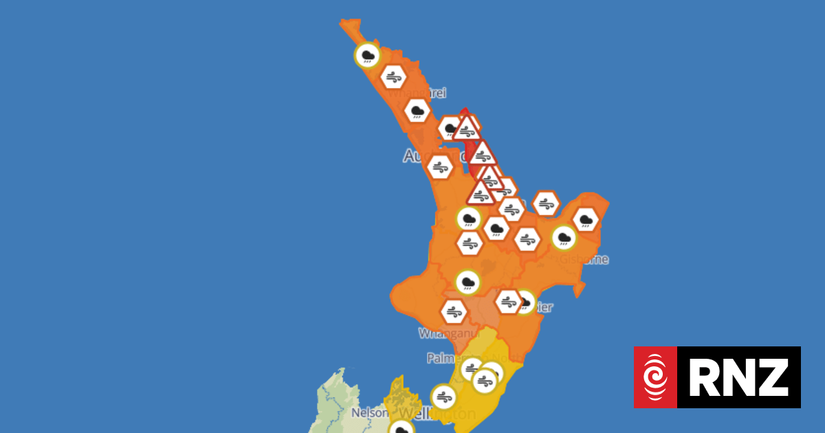 Live weather: Red warnings as North Island braces for Cyclone Vaianu