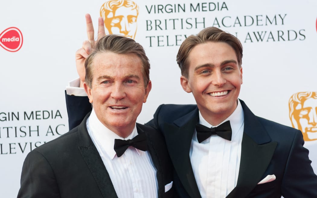 (L-R) Bradley Walsh and Barney Walsh attend the Virgin Media British Academy Television Awards ceremony at the Royal Festival Hall on 12 May, 2019 in London, England. (Photo by WIktor Szymanowicz/NurPhoto) (Photo by WIktor Szymanowicz / NurPhoto via AFP)
