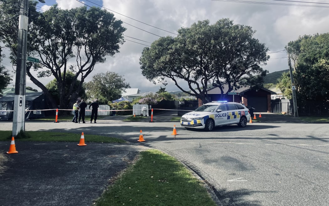 Armed police are guarding a scene in Lower Hutt and have shut off a section of Malone Road.
