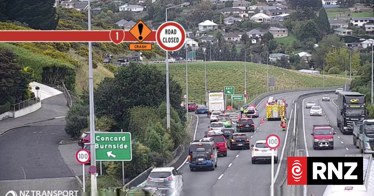 Dunedin motorway reopens after being blocked by digger