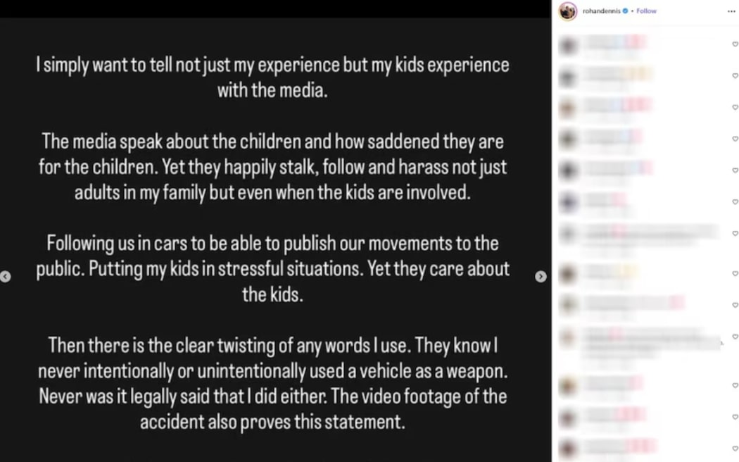 A screenshot of an Instagram post by Rohan Dennis. (Supplied: Instagram)